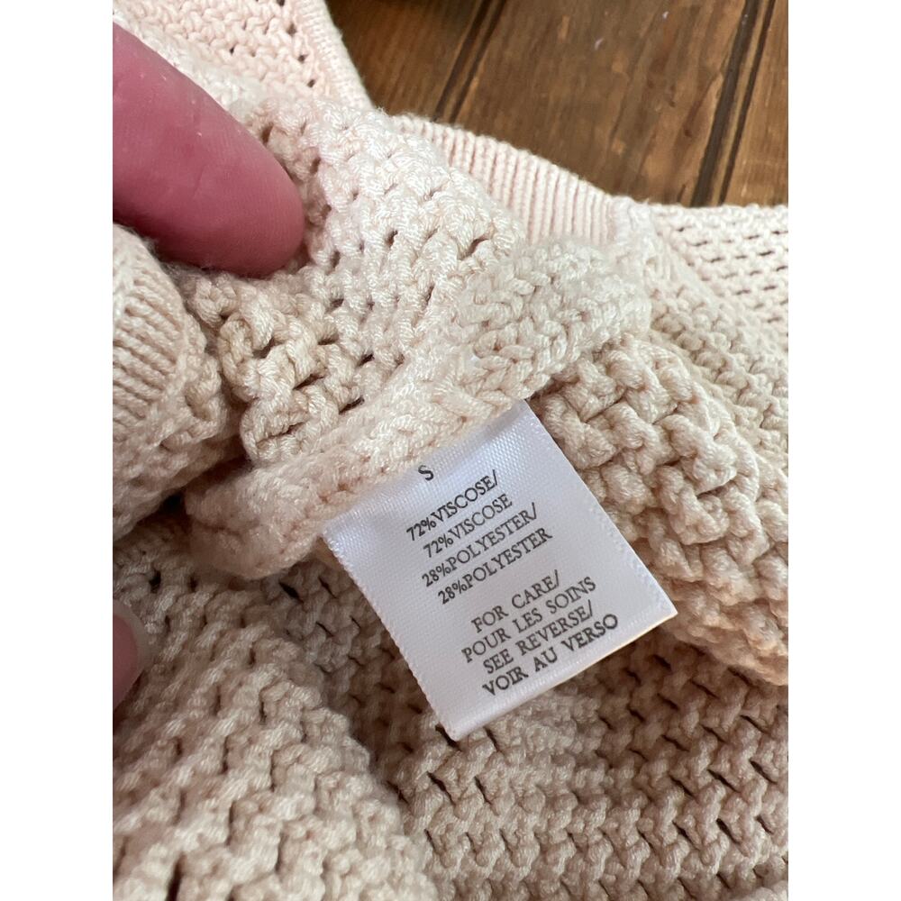 Women’s Ronny Kobo Flay crochet cut out sweater one shoulder size small New NWT - Picture 8 of 8